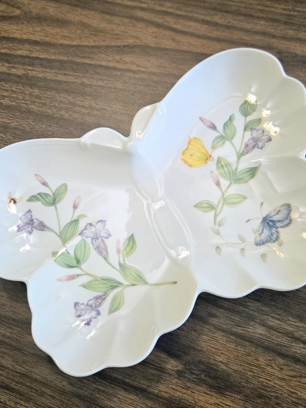 Lenox Butterfly Meadow Serving Dish Bath Dresser Vanity Flowers